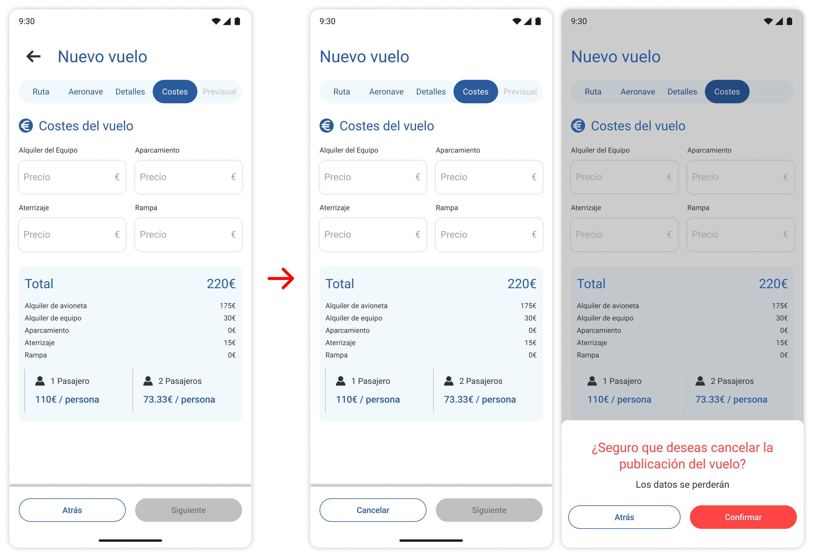 Consistency and Standards: visual comparison of the applied change